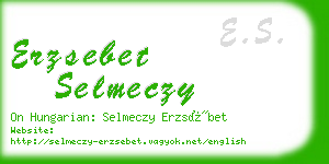 erzsebet selmeczy business card